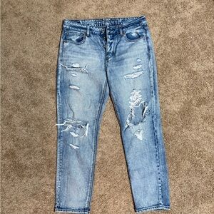 American Eagle mid rise distressed jeans